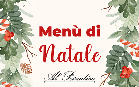 Grafica moderna per il menù di natale 2023