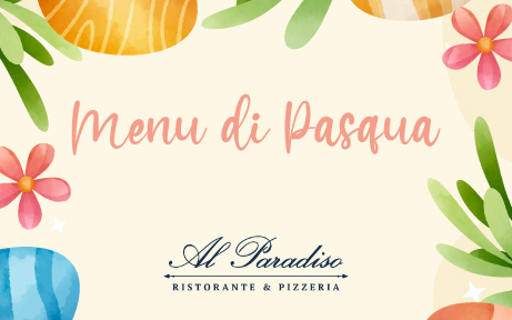 Grafica moderna per il menù di Pasqua 2024