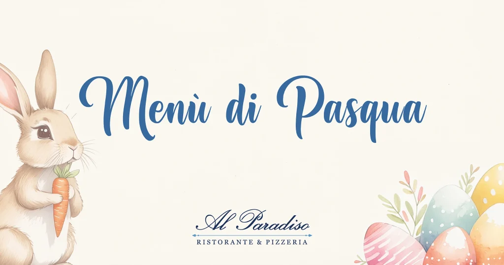 Grafica moderna per il menù di Pasqua 2026